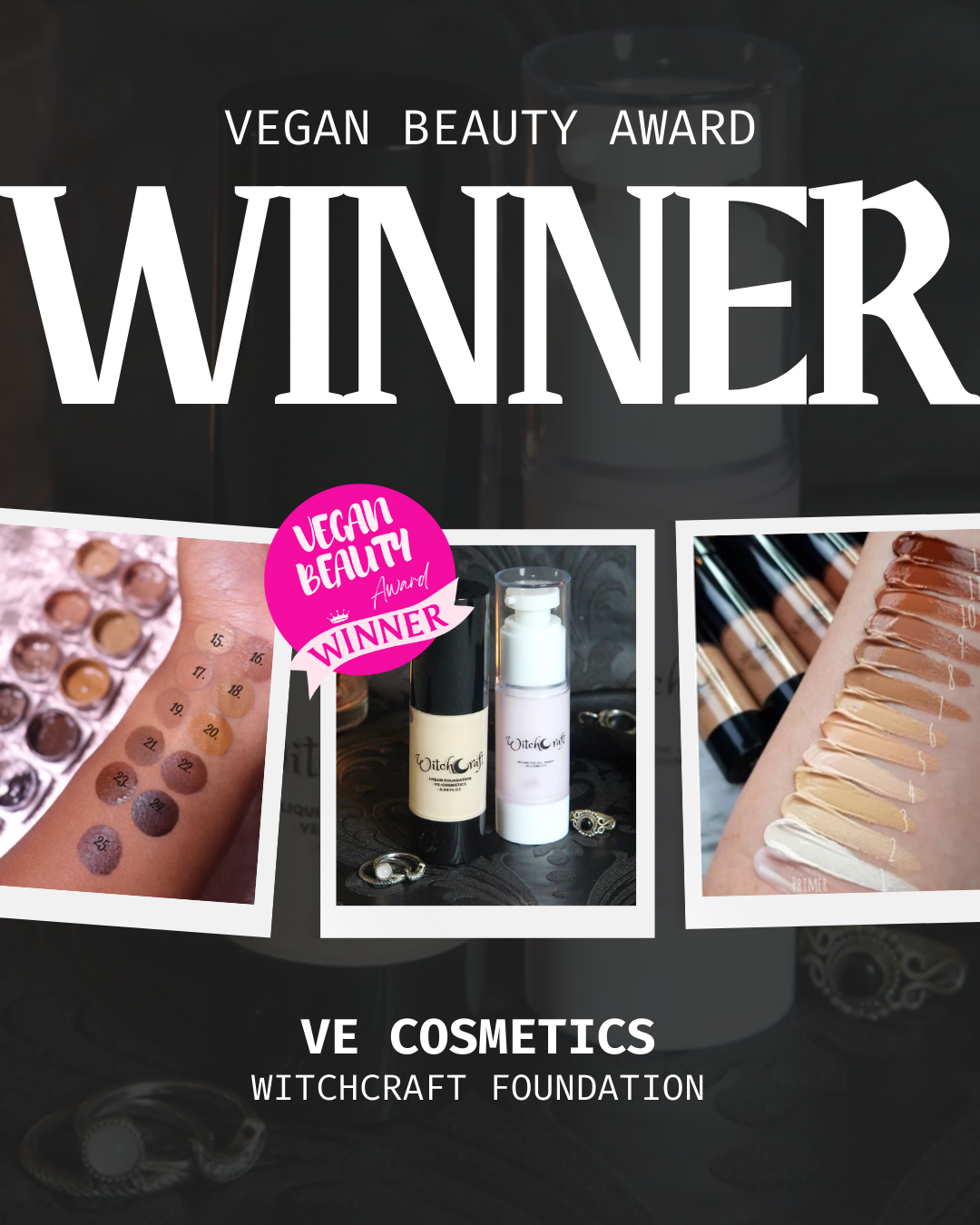 Witchcraft Foundation Wins a Vegan Beauty Award 🖤