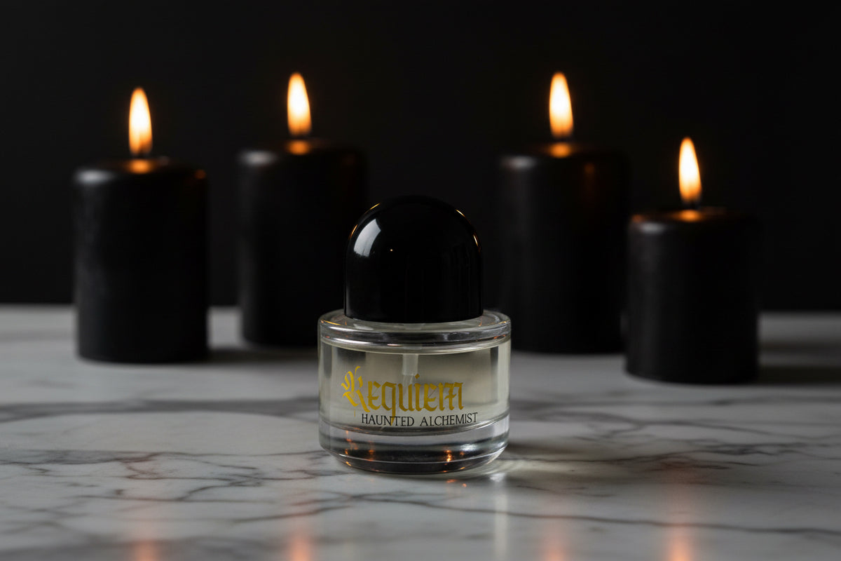 requiem gothic perfume bottle by The Haunted Alchemist
