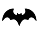 Bat 2-in-1 Waterproof Eyeliner Stamp Pen (Black)